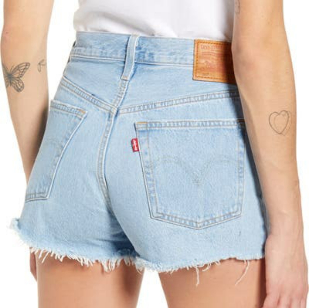 Womens Levis 501 High Rise Cutoff Shorts